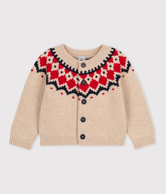 Cardigan bébé en tricot en laine et coton TRENCH/ MULTICO