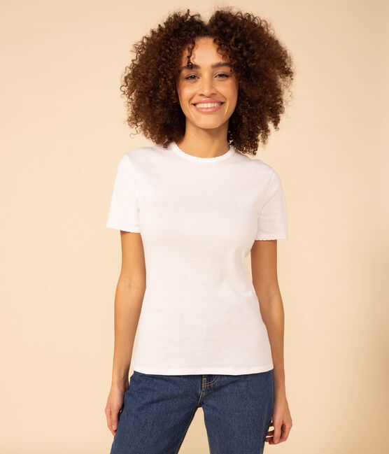 Tee-shirt L'ICONIQUE cocotte en coton Femme blanc ECUME