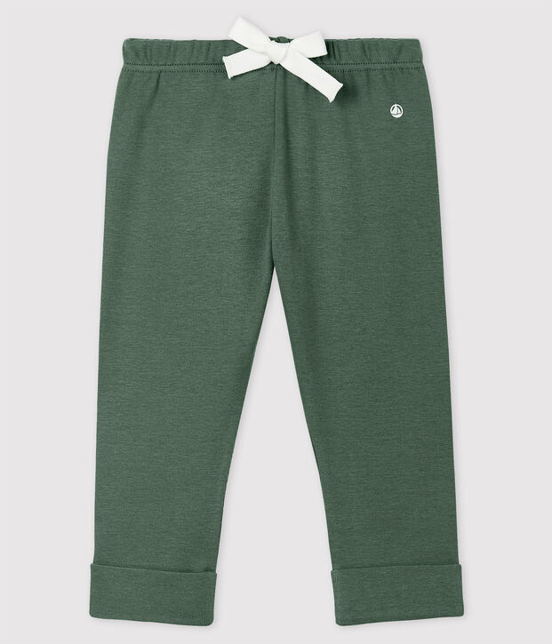 Pantalon en coton b&eacute;b&eacute; fille/b&eacute;b&eacute; gar&ccedil;on vert