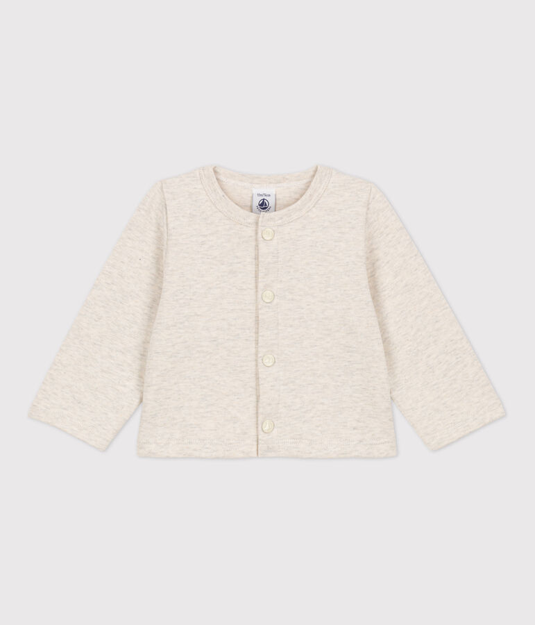 Cardigan b&eacute;b&eacute; uni en jersey &eacute;pais beige MONTELIMAR CHINE