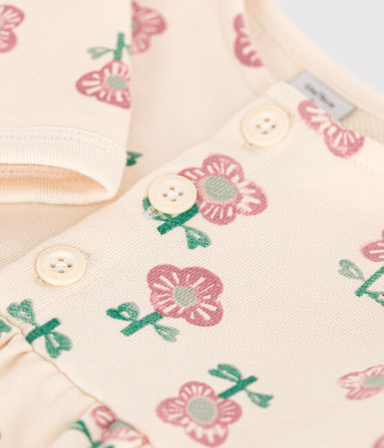 Robe manches longues bébé jaune AVALANCHE/blanc DAISY