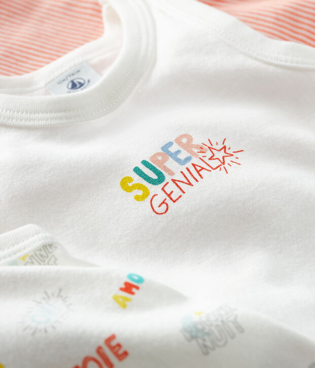 Lot de 3 bodies &agrave; bretelles b&eacute;b&eacute; multicouleur