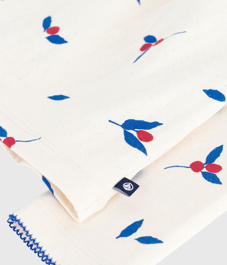 Robe enfant manches longues en coton MILK/ MULTICO