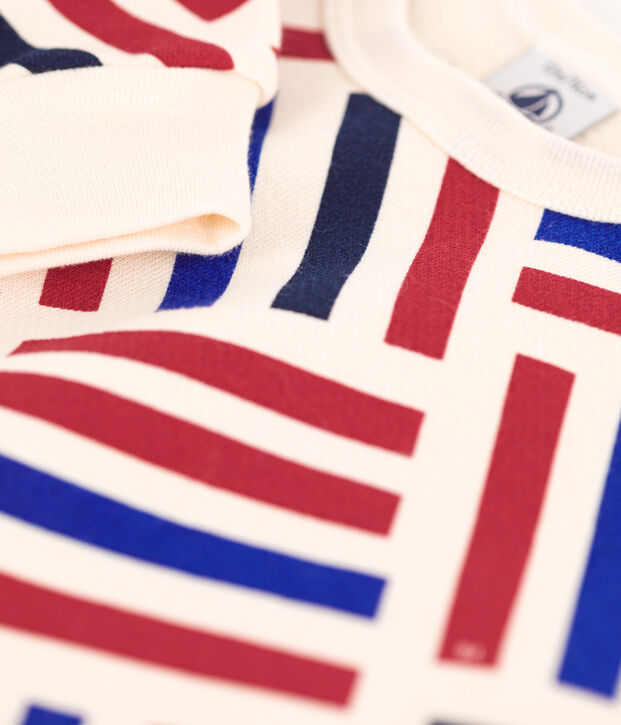 Sweatshirt b&eacute;b&eacute; imprim&eacute; graphique en molleton &eacute;cru/multicouleur