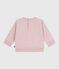 Sweatshirt bébé en coton brodé Petit Bateau rose JOLI