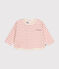 Tee-shirt manches longues en tubique bébé rose AVALANCHE/ ROSELINE