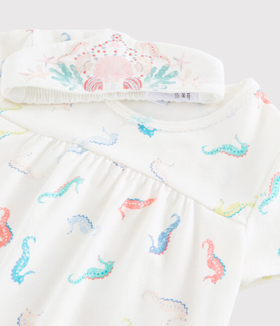 Chemise de nuit déguisement en coton blanc MARSHMALLOW/blanc MULTICO