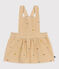 Robe bébé en velours côtelé brodé de fleurs beige CAJOU/ MULTICO