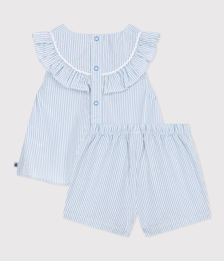 Ensemble cadeau b&eacute;b&eacute; en coton : ensemble 2 pi&egrave;ces multicouleur