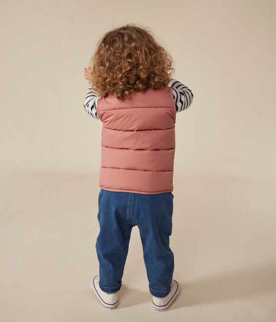 Doudoune sans manches matelassée bébé rose ROSEWOOD