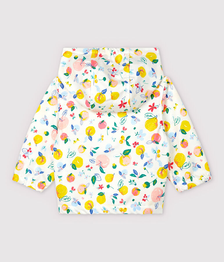 Coupe-vent en maille enduite b&eacute;b&eacute; gar&ccedil;on blanc MARSHMALLOW/blanc MULTICO