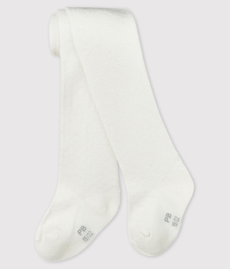 Paire de collant b&eacute;b&eacute; blanc MARSHMALLOW