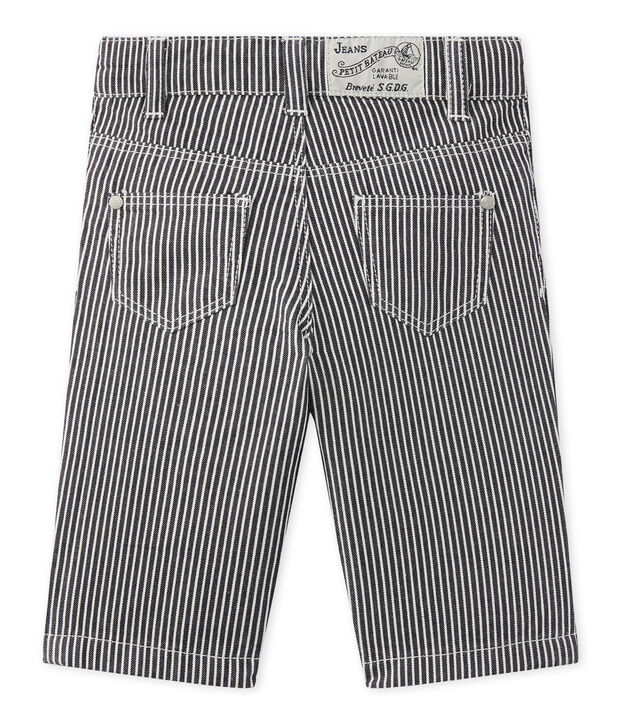 Pantalon b&eacute;b&eacute; gar&ccedil;on ray&eacute; bleu/blanc