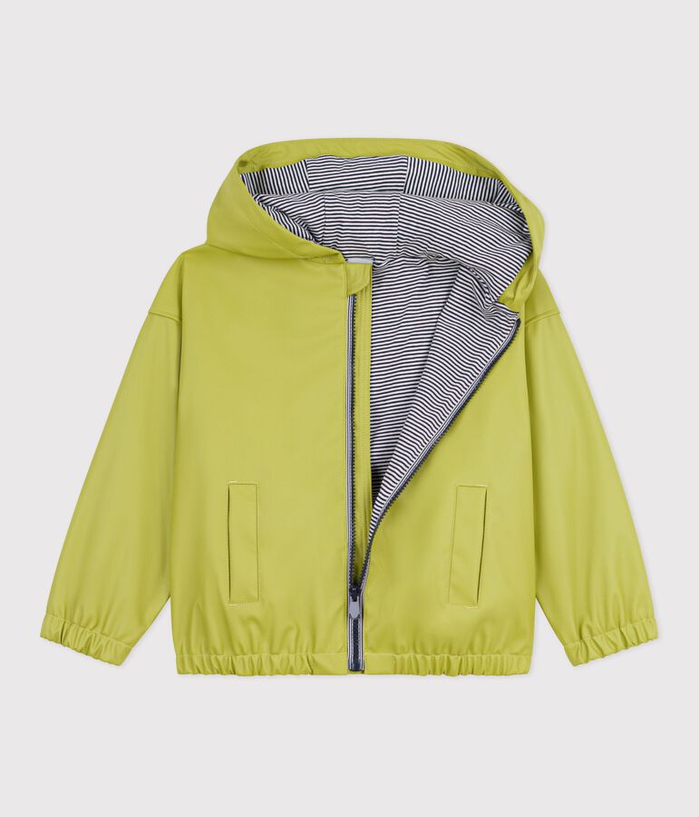 Blouson enfant en PU uni vert MOSS
