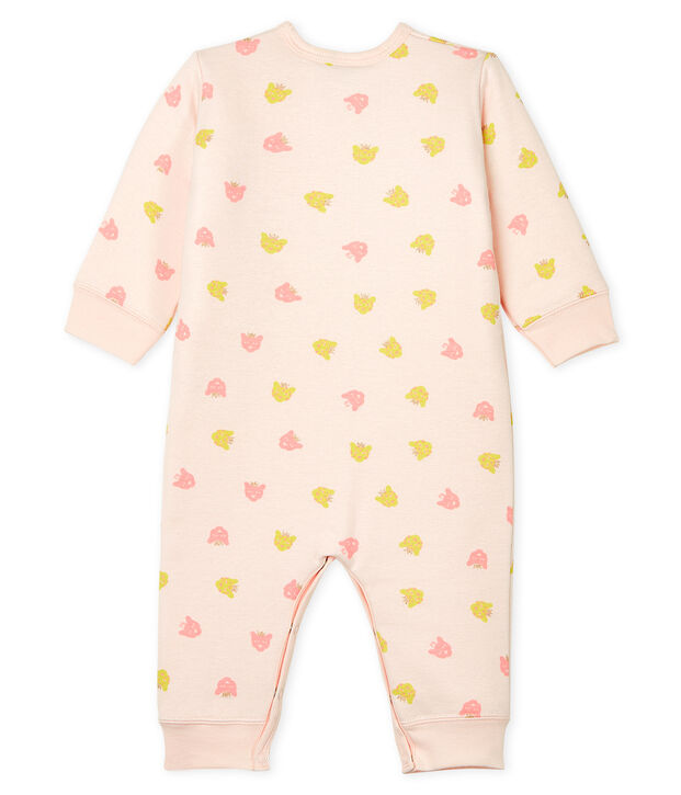 Dors Bien sans pieds b&eacute;b&eacute; fille en c&ocirc;te ouatin&eacute;e rose/multicouleur