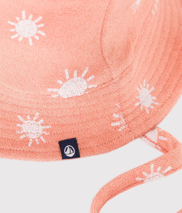 BOB EN EPONGE IMPRIME SOLEIL BEBE orange/blanc