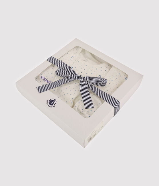 Coffret cadeau naissance bébé garçon en côte variante 1