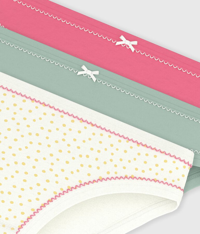 Lot de culottes enfant en coton imprim&eacute; pois variante 1