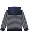 Sweat zippé garçon rayé bleu SMOKING/beige COQUILLE