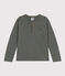 Tee-shirt manches longues en coton enfant garçon vert THUYA