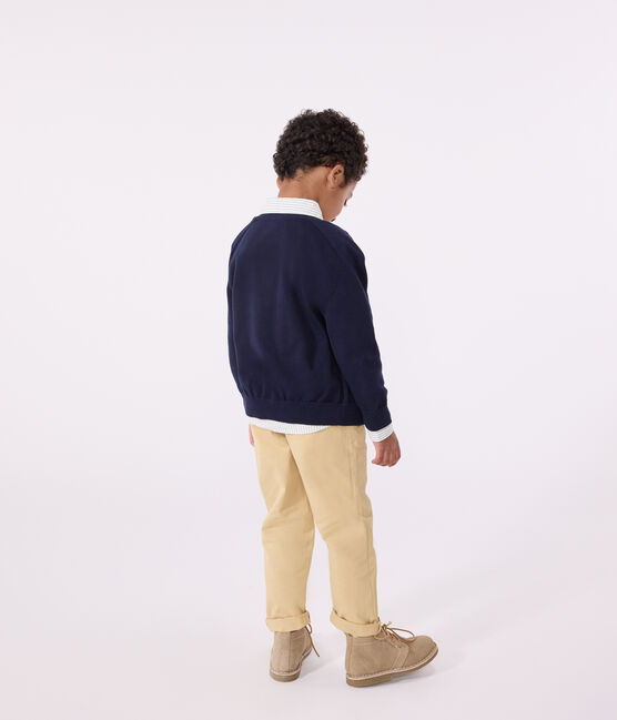 Cardigan en coton enfant garçon bleu SMOKING