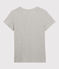 Tee-shirt LE DROIT col rond en coton bio Femme gris BELUGA CHINE