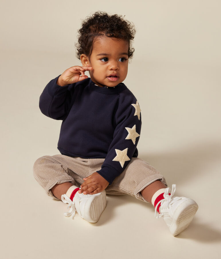 Sweatshirt en molleton b&eacute;b&eacute; bleu SMOKING