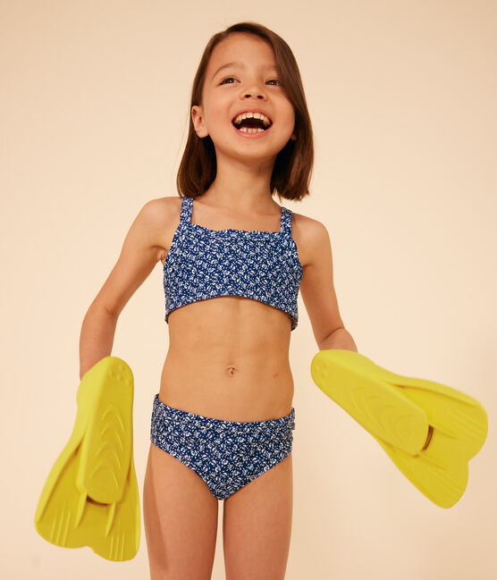 Maillot de bain 2 pièces imprimé enfant fille INCOGNITO/ MARSHMALLOW