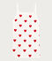 Chemise à bretelles en coton Femme blanc MARSHMALLOW/rouge TERKUIT