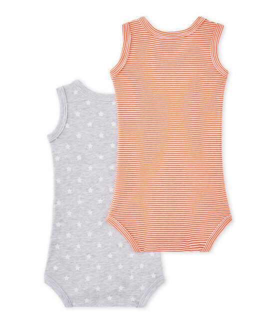 Lot de 2 bodies bébé garçon sans manches blanc LOT
