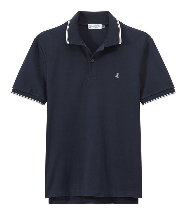 Polo homme bleu marine