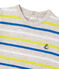 T-shirt bébé garçon rayé beige CREAMY/blanc MULTICO