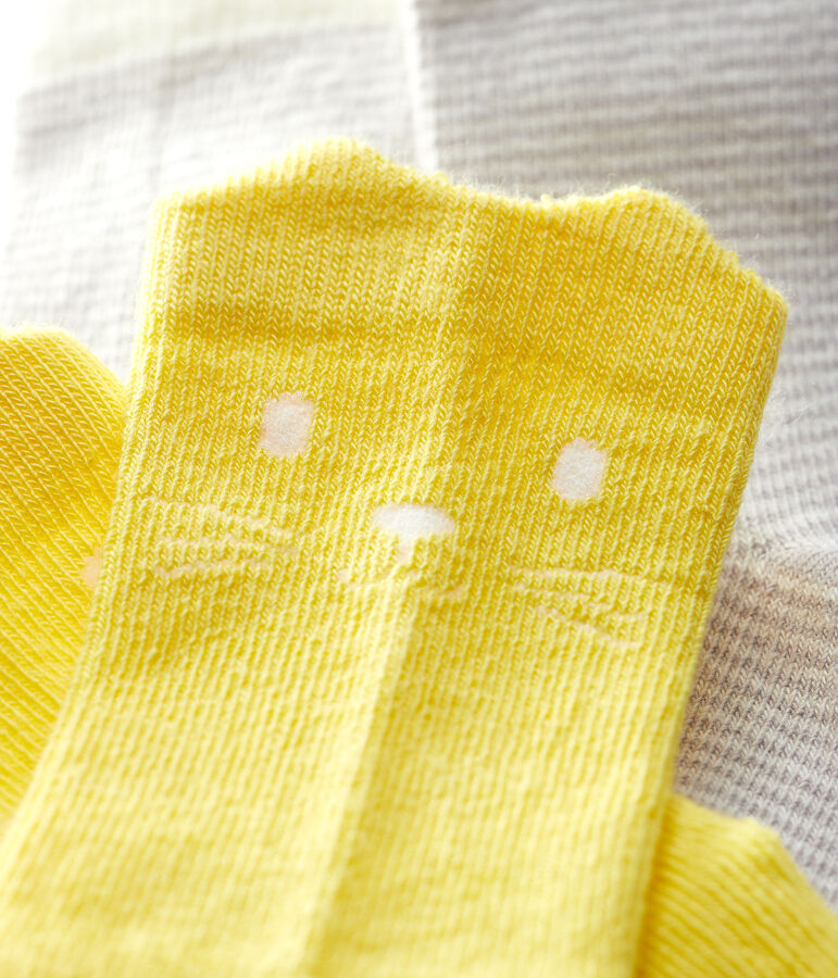 Lot de 2 chaussettes &agrave; motif b&eacute;b&eacute; fille multicouleur