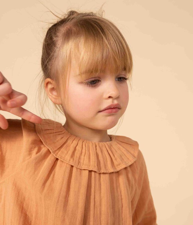 Blouse en gaze de coton enfant fille rose SIENNA