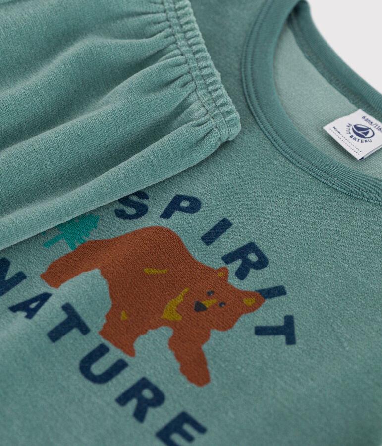 Pyjama en velours enfant bleu BRUT/blanc MULTICO