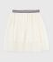 Jupe en tulle enfant unie pailletée écru MILK