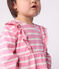 Robe bébé en coton manches longues rayée rose BOUDOIR/ MILK