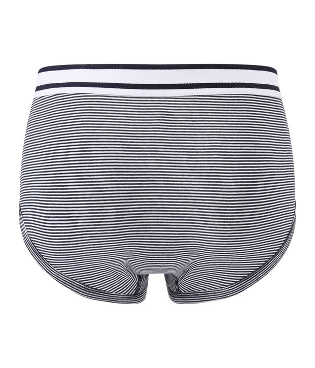 Slip homme rayure milleraies bleu/blanc