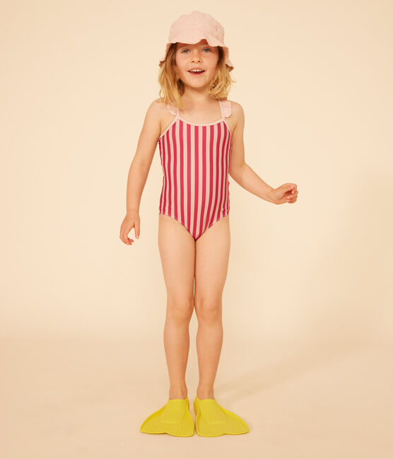 Maillot de bain 1 pièce rayé enfant fille SALINE/ DELHI
