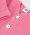 Cardigan b&eacute;b&eacute; tricot point mousse en coton uni rose