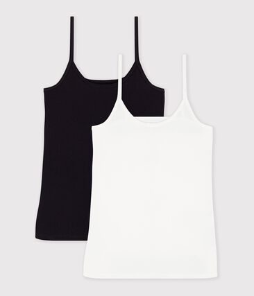 Lot de chemises à bretelles femme en coton léger uni
