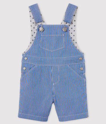PETIT BATEAU - Salopette courte bébé rayée