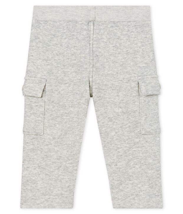 Pantalon b&eacute;b&eacute; gar&ccedil;on en maille velours gris