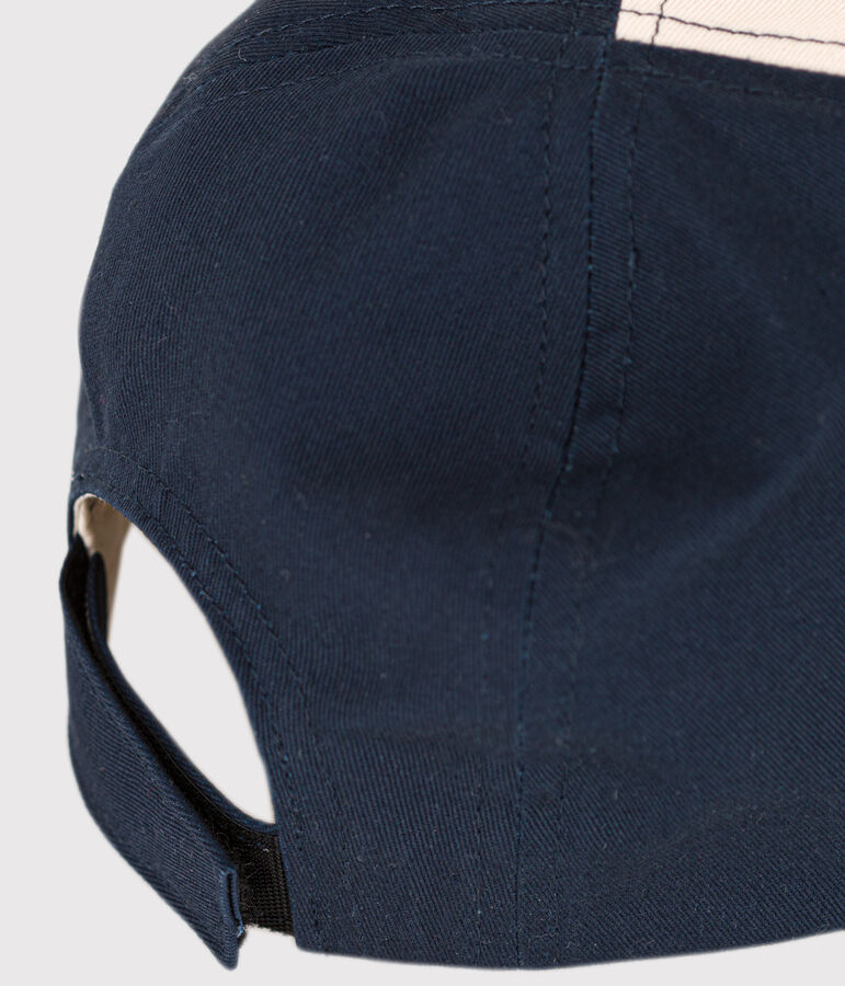 Casquette en coton b&eacute;b&eacute; bleu SMOKING/blanc MULTICO