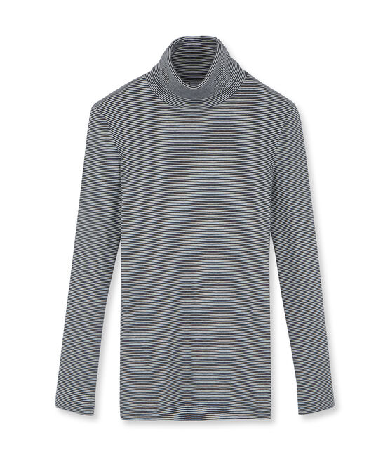Sous pull femme rayé bleu ABYSSE/blanc LAIT