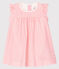 Body robe vichy rose bébé fille en côte blanc MARSHMALLOW/rose GRETEL