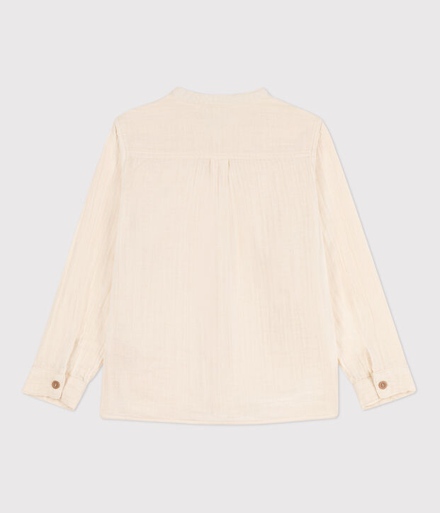 Chemise en gaze de coton enfant gar&ccedil;on &eacute;cru
