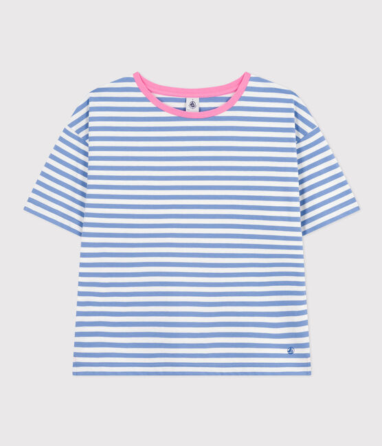 Tee-shirt le Boxy en coton rayé femme GAULOISE/ MARSHMALLOW