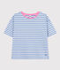 Tee-shirt le Boxy en coton rayé femme