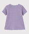 Tee shirt manches courtes bébé fille violet REAL/blanc MARSHMALLOW